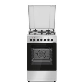 Heinner Gasherd HFSC-S60LITGC-SL – 50 cm – 4 Zonen – Ofen mit 6 Funktionen und Grill – Produktfoto