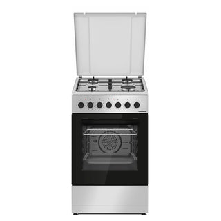 Heinner Gasherd HFSC-S60LITGC-SL – 50 cm – 4 Zonen – Ofen mit 6 Funktionen und Grill