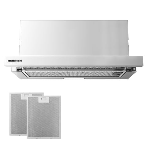 Heinner HTCH-MD400IX Dunstabzugshaube – Energieeffizienzklasse B – Inox – Produktfoto