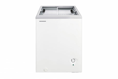 Heinner HSF-M84WHC Gefrier-/Kühlschrank – Truhe – 84 L – Glasschiebedeckel – konvertierbar – Produktfoto