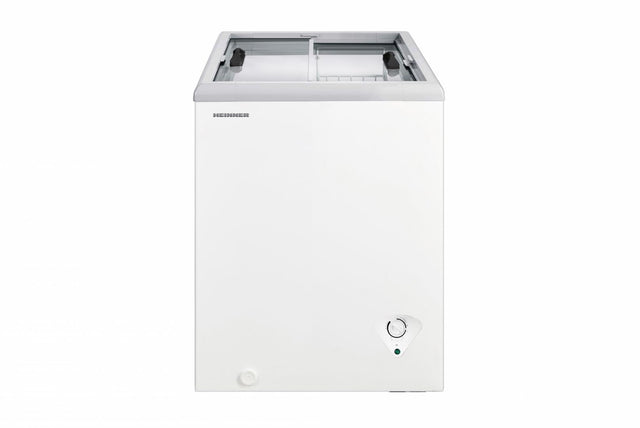 Heinner HSF-M84WHC Gefrier-/Kühlschrank – Truhe – 84 L – Glasschiebedeckel – konvertierbar – Produktfoto