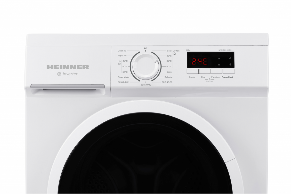 Heinner HWM-M8014SMA Waschmaschine – 8 kg – 1400 U/min – Energieeffizienzklasse A – weiß – Bild 2