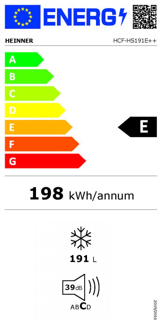 Heinner HCF-HS191E Gefriertruhe – 191 Liter – Energieeffizienzklasse E – weiß – Bild 3