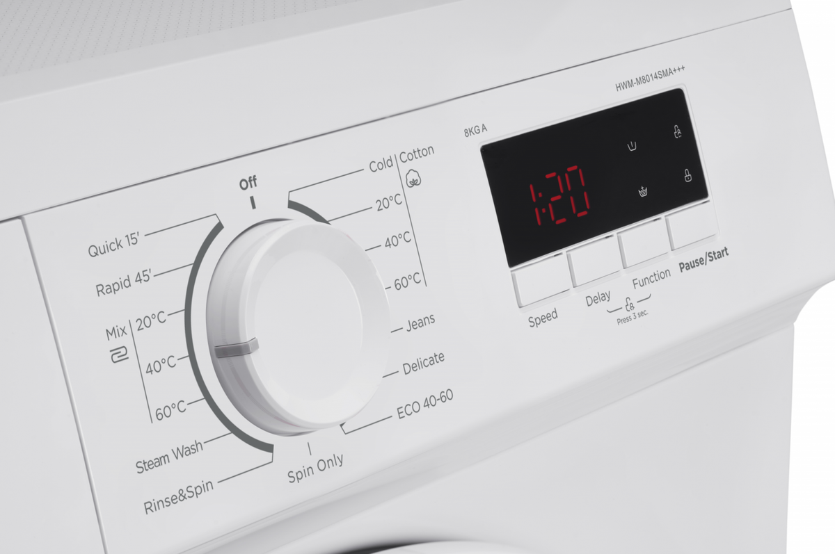 Heinner HWM-M8014SMA Waschmaschine – 8 kg – 1400 U/min – Energieeffizienzklasse A – weiß – Bild 4