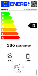 Heinner HCNF-HM293INVXD Kühl-Gefrierkombination – 293 Liter – No Frost – Inverter – Energieeffizienzklasse D – Inox – Bild 13