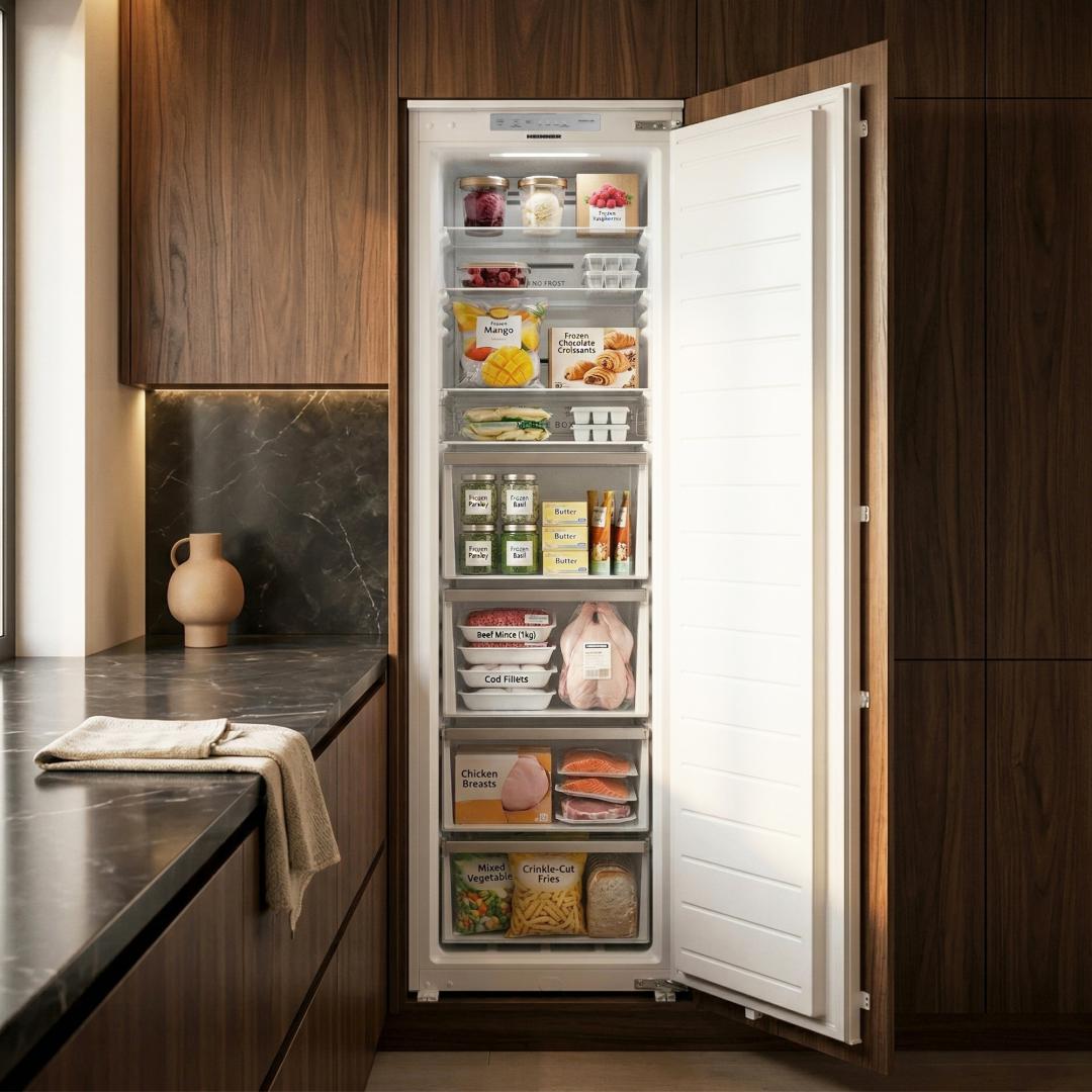 Heinner HFF-BIM212NFCE Einbaugefrierschrank – 212 Liter – Energieeffizienzklasse E – weiß – Bild 6