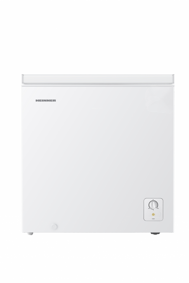 Heinner HCF-HS191E Gefriertruhe – 191 Liter – Energieeffizienzklasse E – weiß – Produktfoto