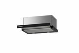 Heinner HTCH-F660GBK Dunstabzugshaube – Energieeffizienzklasse A – schwarzes Glas – Produktfoto