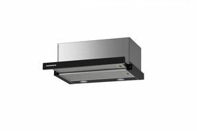 Heinner HTCH-F660GBK Dunstabzugshaube – Energieeffizienzklasse A – schwarzes Glas – Produktfoto